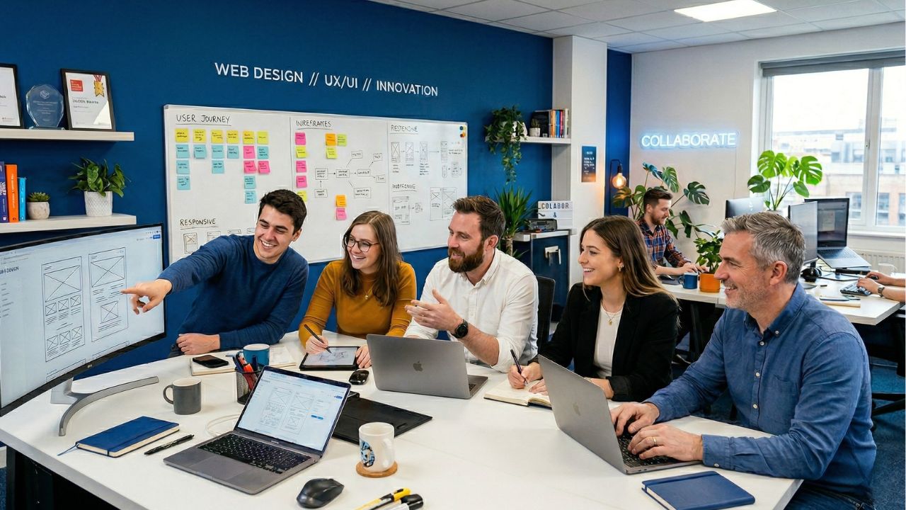 Agency staff working in an office