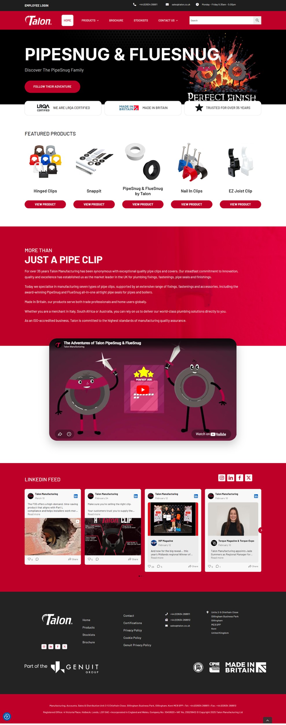 Talon-Homepage Talon homepage mockup