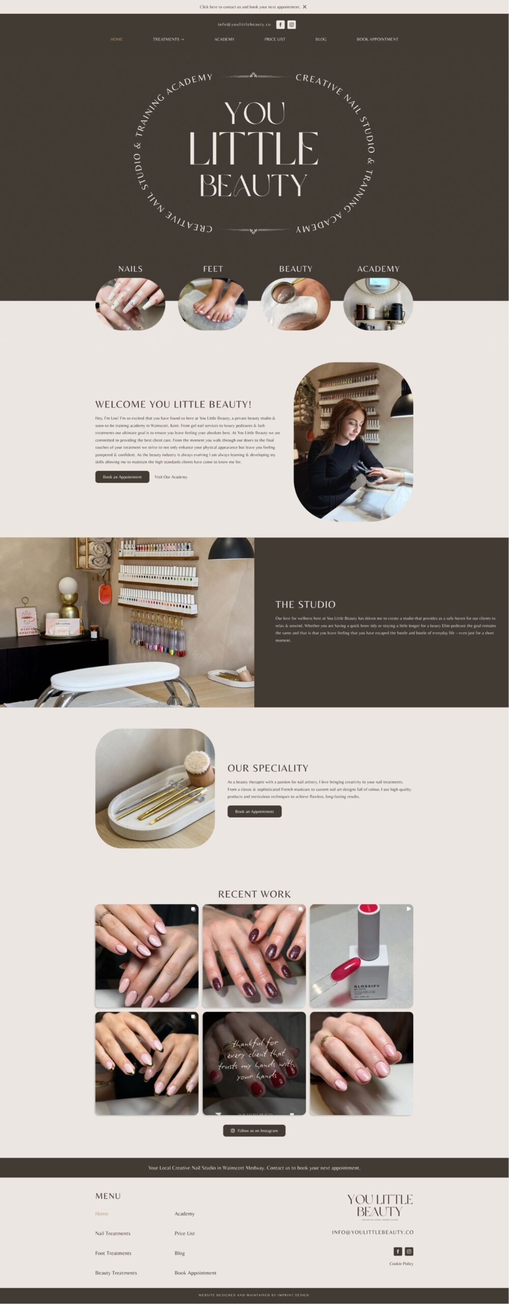 You Little Beauty – Mockup You Little Beauty homepage preview